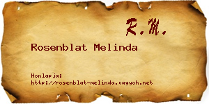 Rosenblat Melinda névjegykártya
