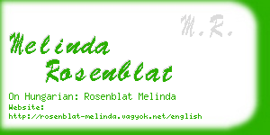 melinda rosenblat business card